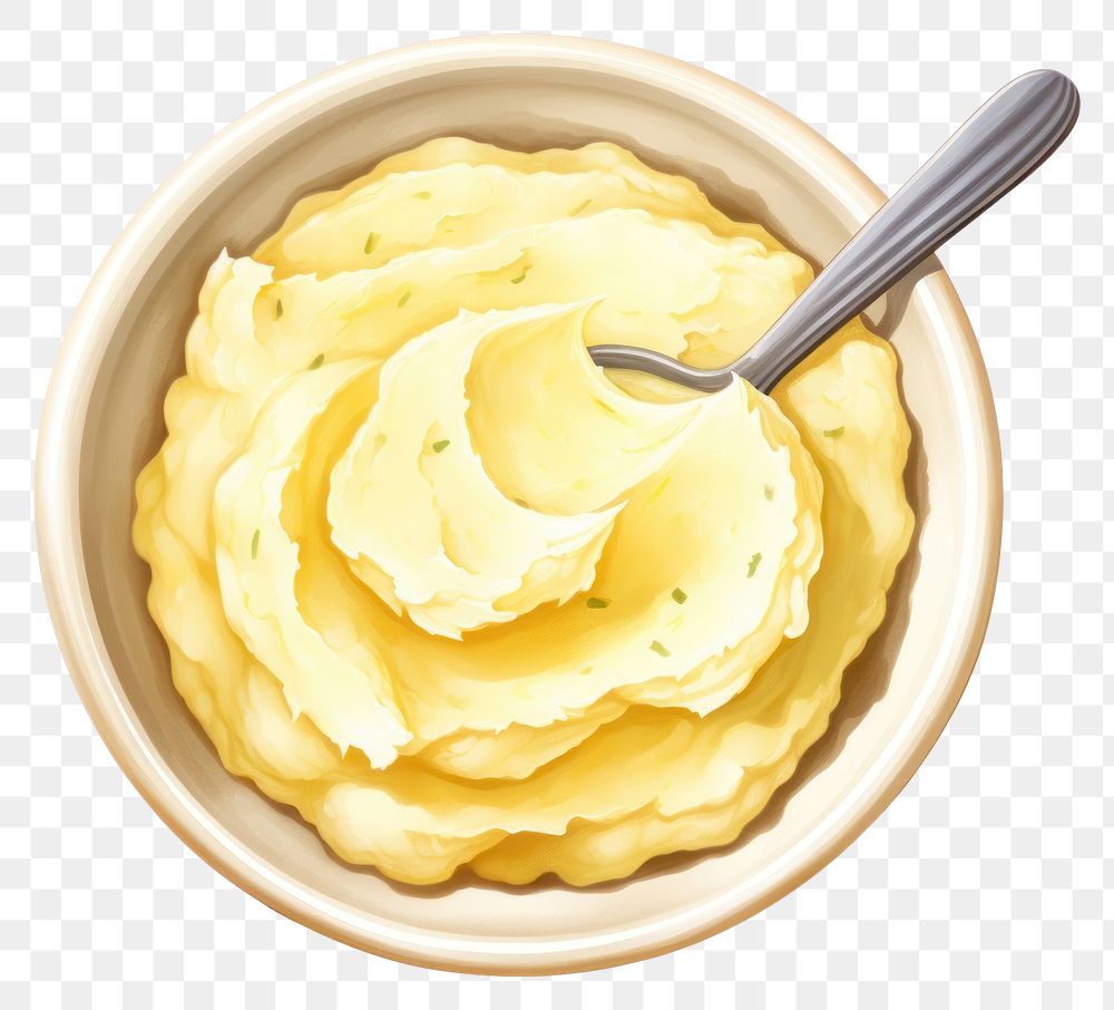 PNG  Mashed Potatoes dessert butter cream. AI generated Image by rawpixel.