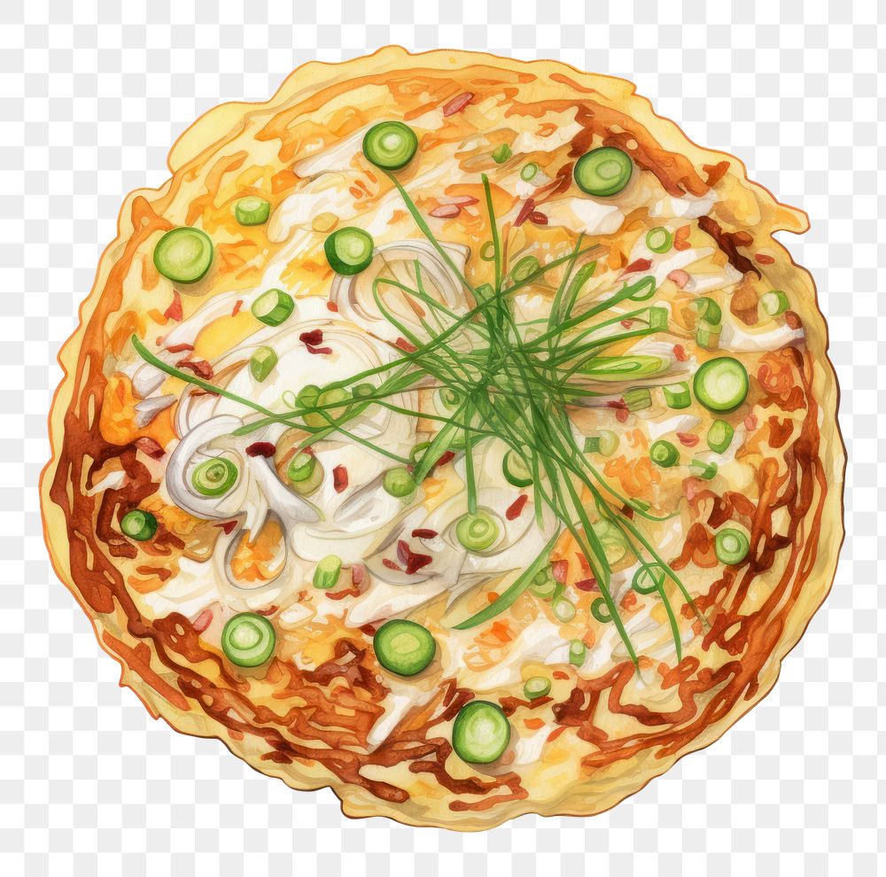 PNG Okonomiyaki food dessert pizza meal. 