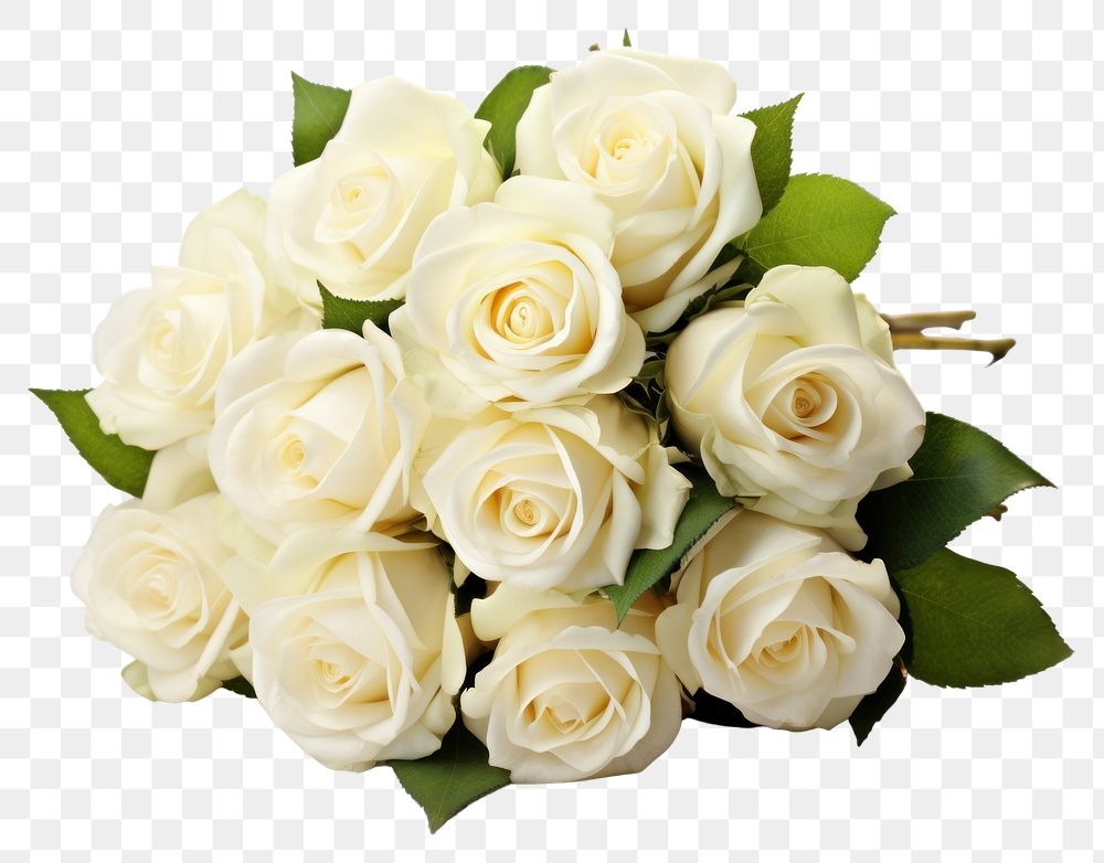 PNG White rose bouquet flower plant petal. AI generated Image by rawpixel.
