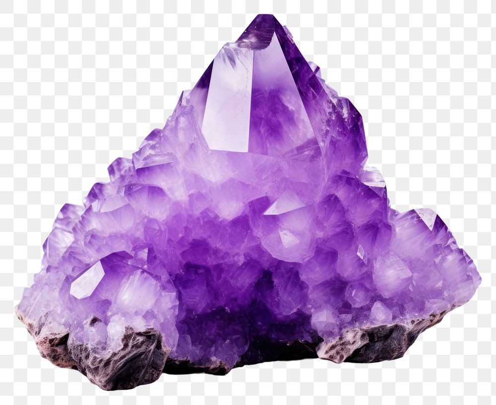PNG Violet Crystal amethyst mineral crystal. AI generated Image by rawpixel.