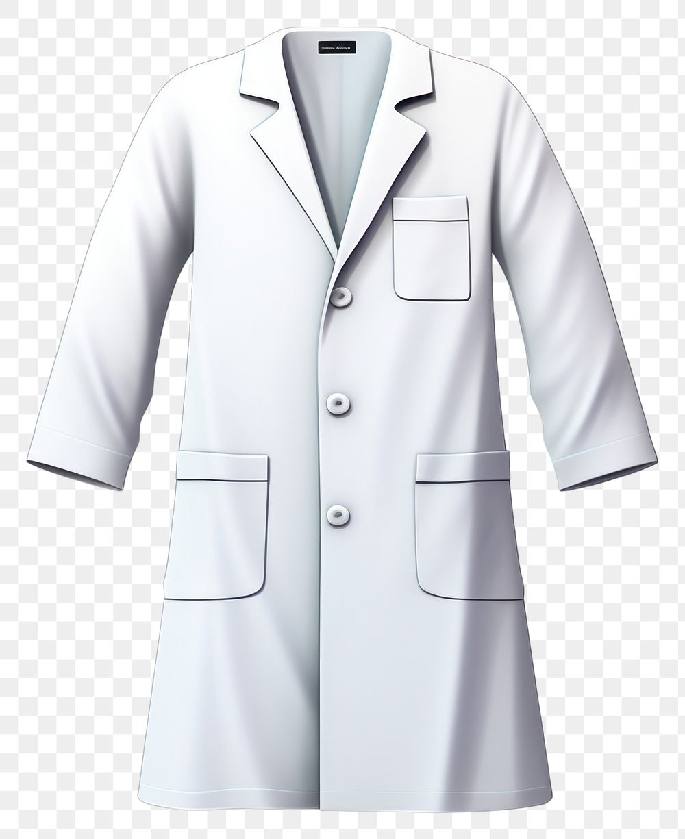 PNG Doctor gown coat white background stethoscope. AI generated Image by rawpixel.
