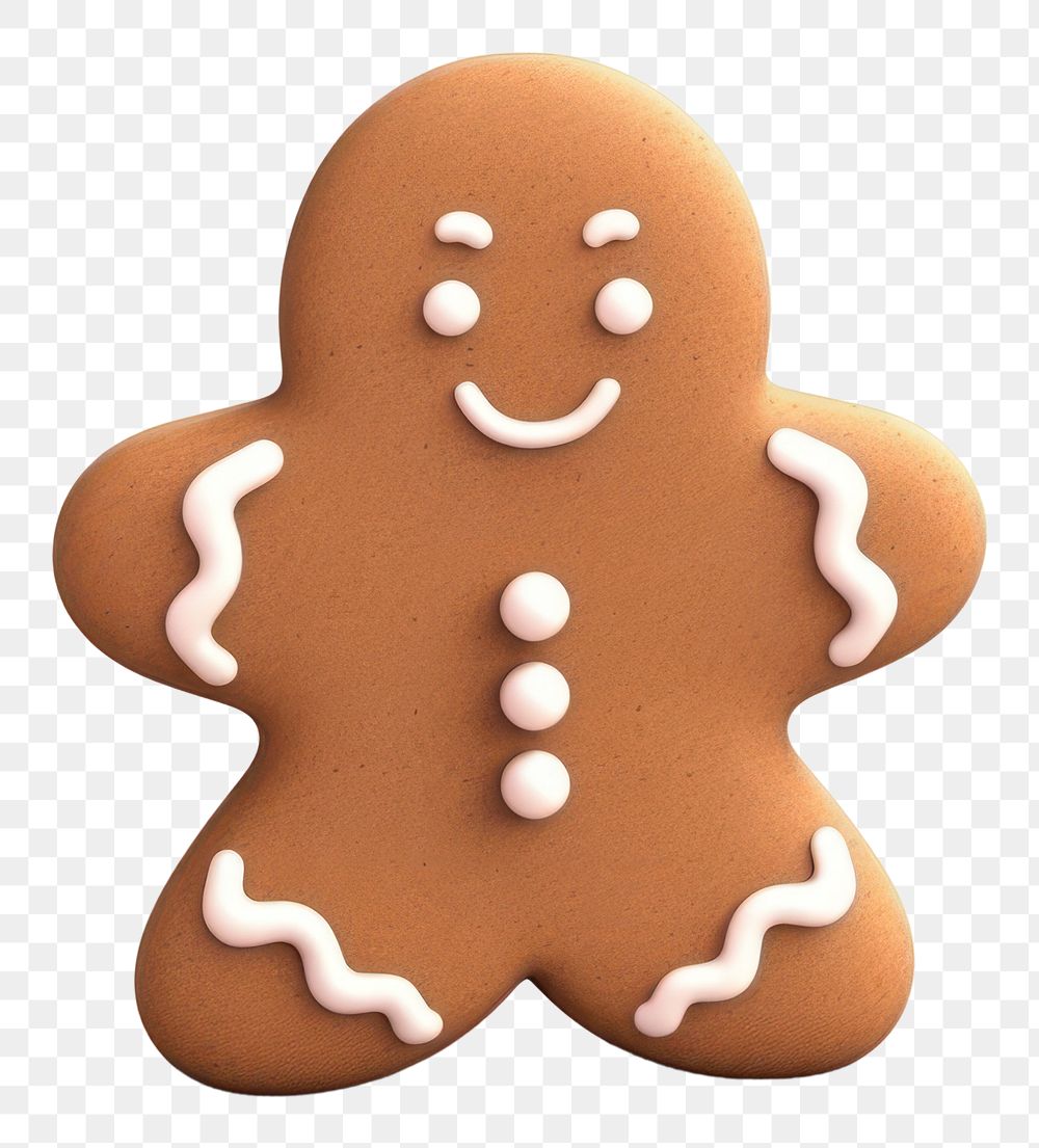 PNG Gingerbread cookie food white background. AI generated Image by rawpixel.