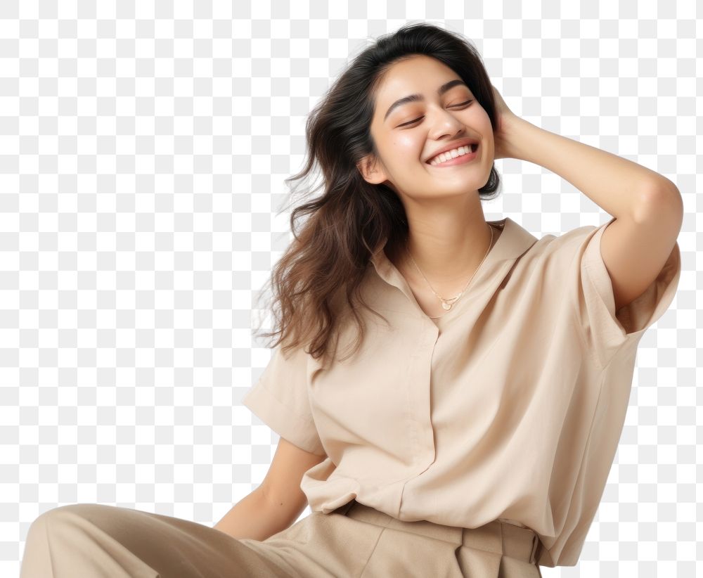 PNG Laughing smile adult women. 