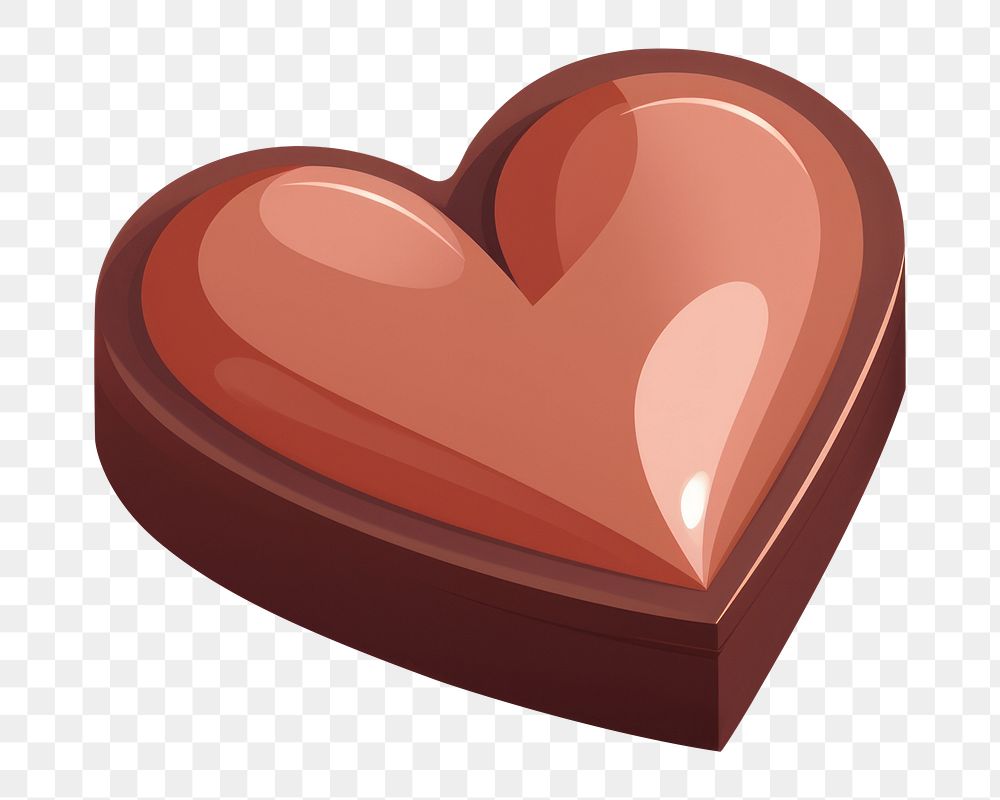 PNG Heart shape chocolate box dessert circle symbol. AI generated Image by rawpixel.