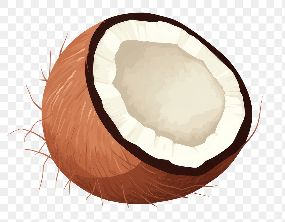 PNG Whole coconut chestnut eggshell produce. AI generated Image by rawpixel.