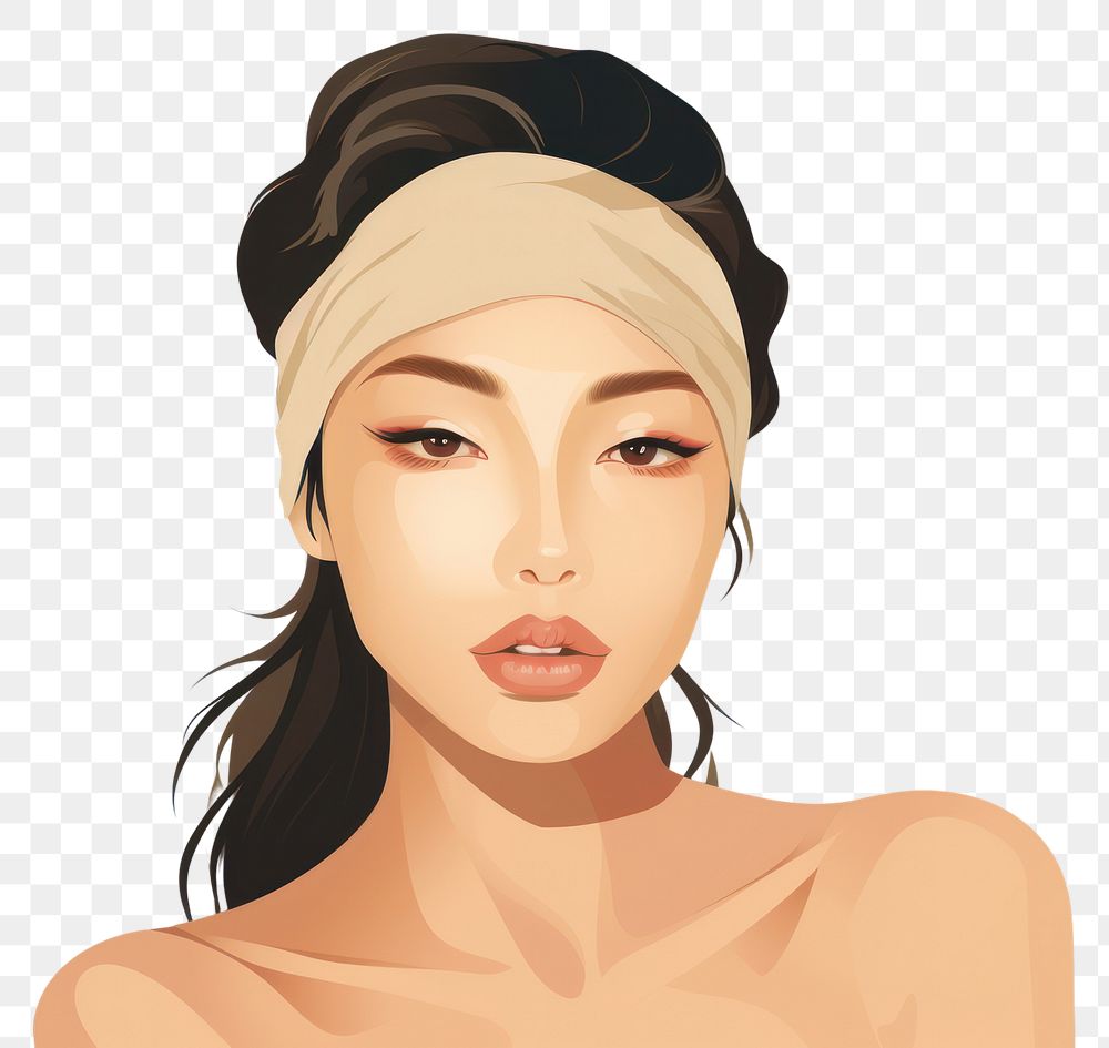PNG Korean woman beauty portrait adult skin. AI generated Image by rawpixel.
