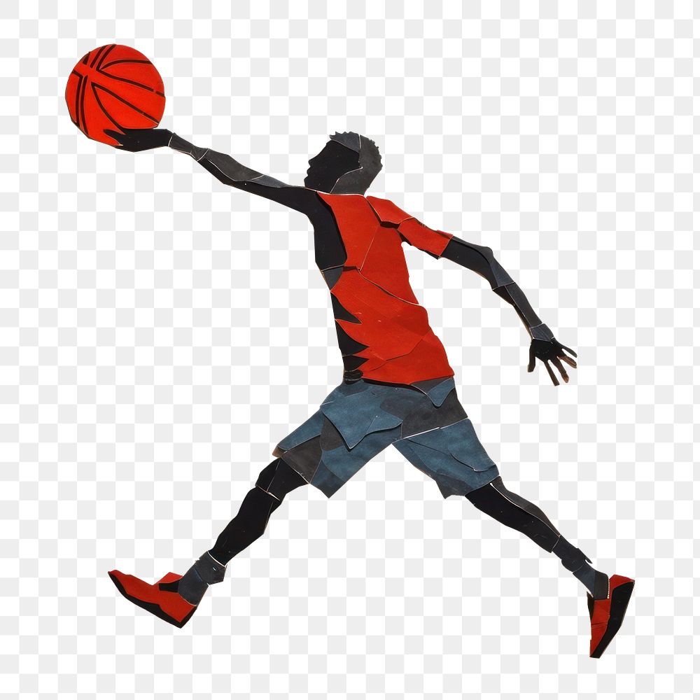 PNG Basketball art sports player. AI generated Image by rawpixel.