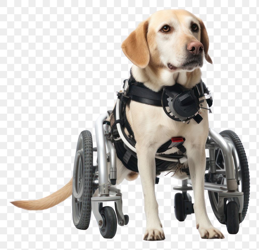 PNG Dog wheelchair animal mammal pet. AI generated Image by rawpixel.