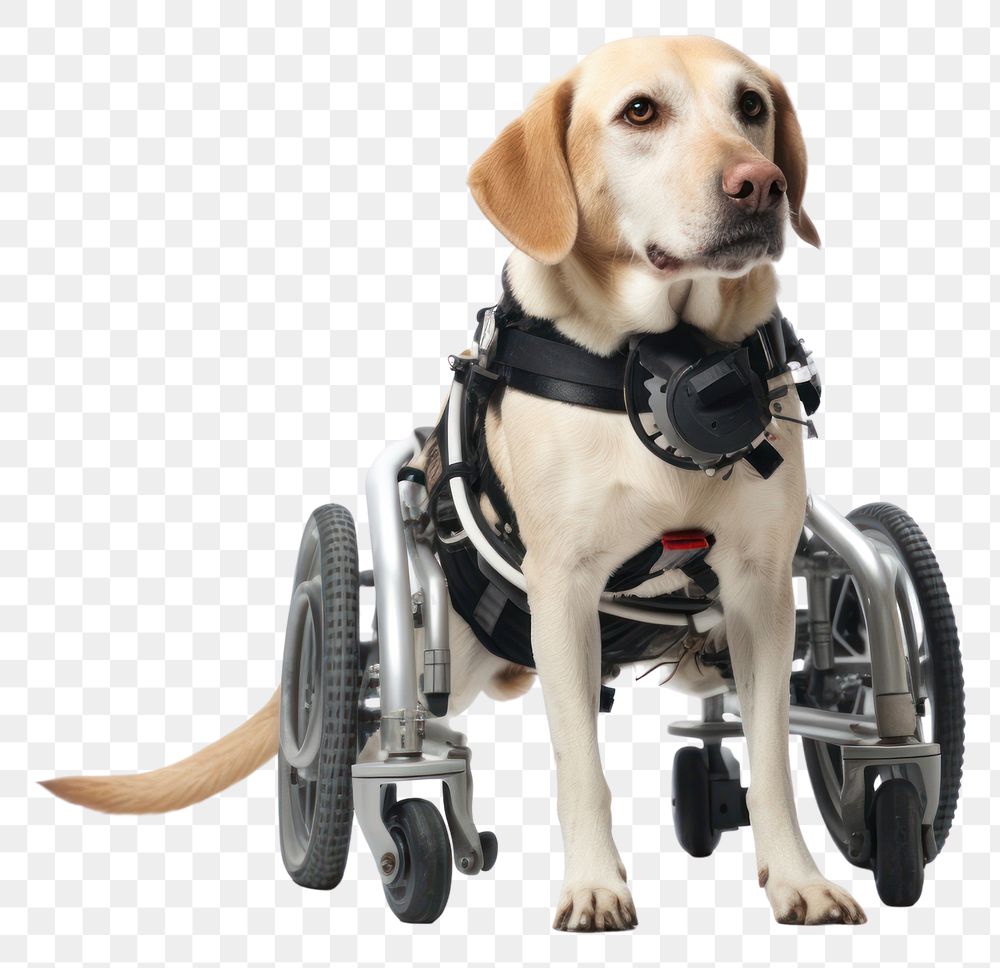 PNG Dog wheelchair animal mammal pet. 