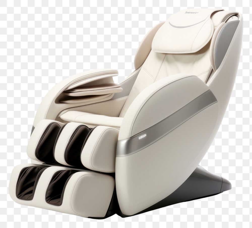 PNG Massage chair white background technology relaxation. AI generated Image by rawpixel.