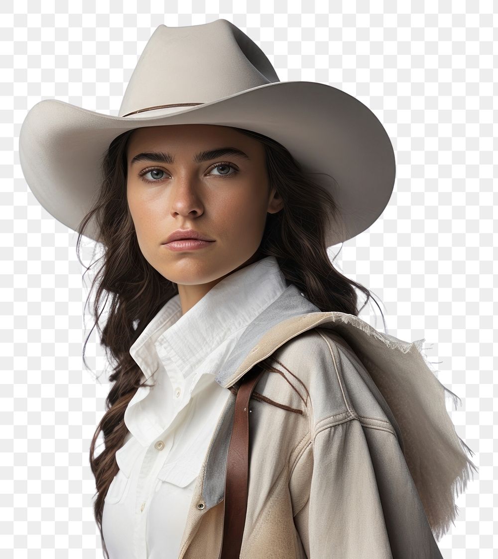 PNG Cowgirl adult hairstyle outerwear. 