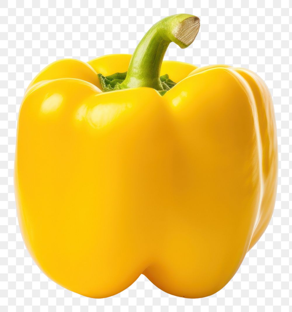 PNG  Yellow bell pepper vegetable plant food. AI generated Image by rawpixel.