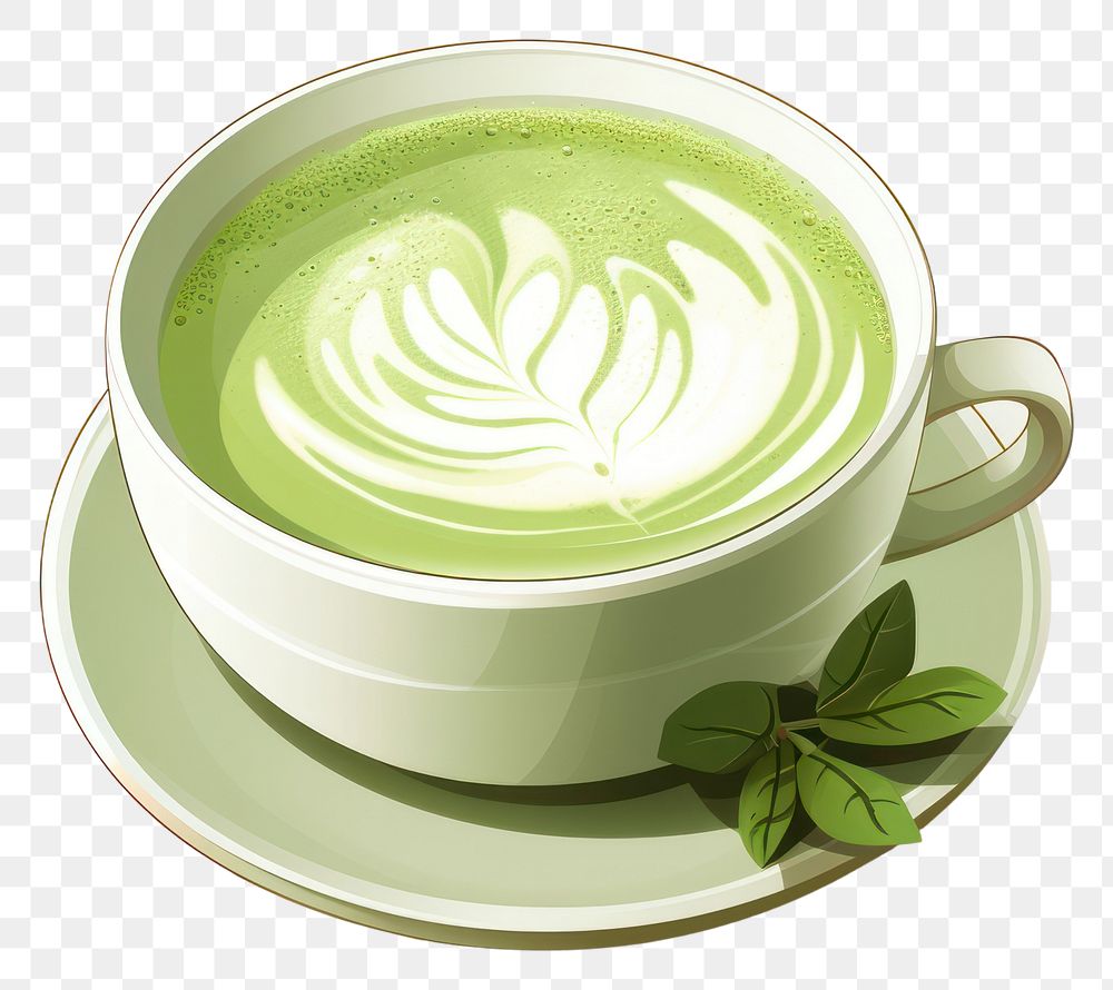 PNG Matcha latte coffee drink cup. AI generated Image by rawpixel.