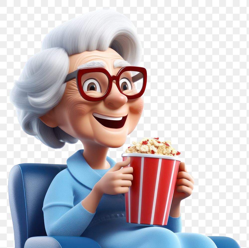 PNG Glasses cartoon popcorn accessories. AI generated Image by rawpixel.