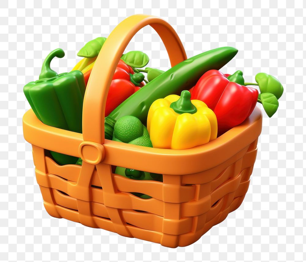 PNG Vegetable basket plant food white background. AI generated Image by rawpixel.