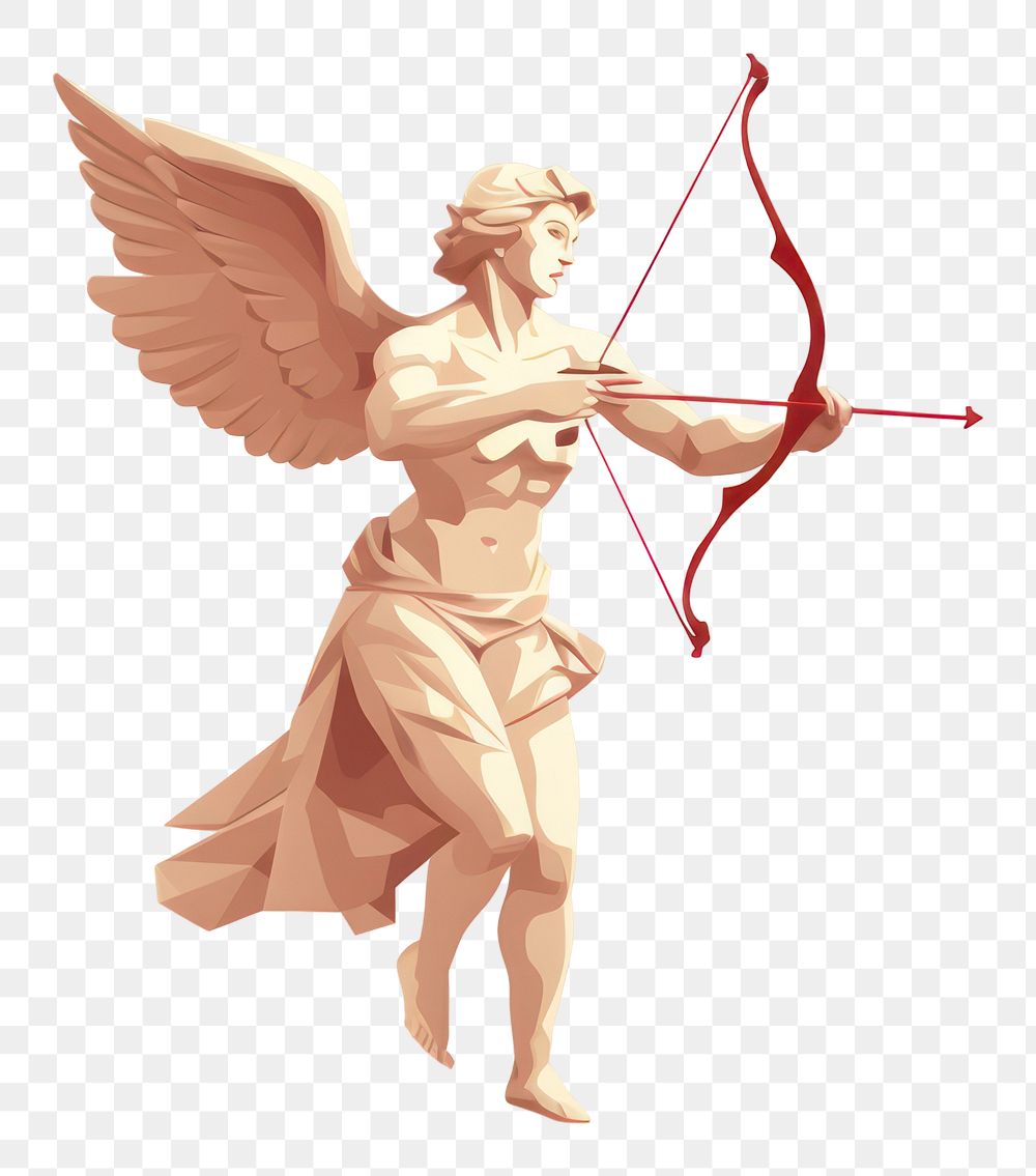PNG Cupid representation creativity weaponry. AI generated Image by rawpixel.