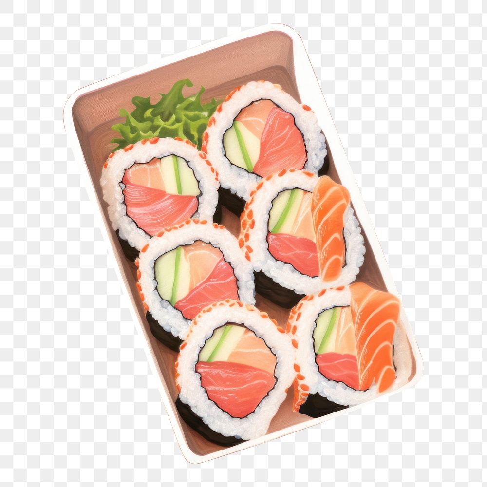 PNG Sushi lunch food rice. AI generated Image by rawpixel.