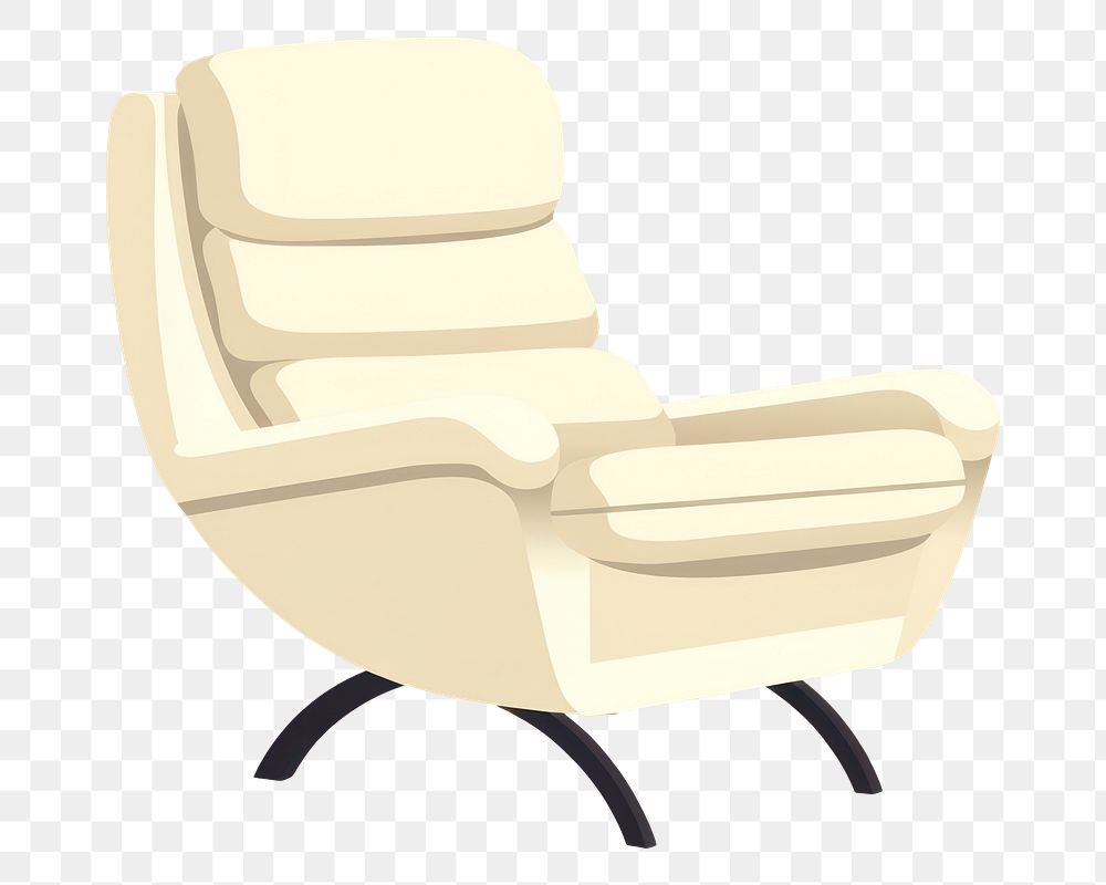 PNG Chair vector comfortable furniture armchair relaxation recliner armrest. AI generated Image by rawpixel.