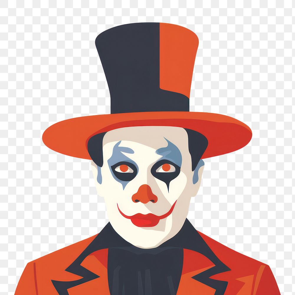 PNG Clown circus representation celebration halloween. AI generated Image by rawpixel.