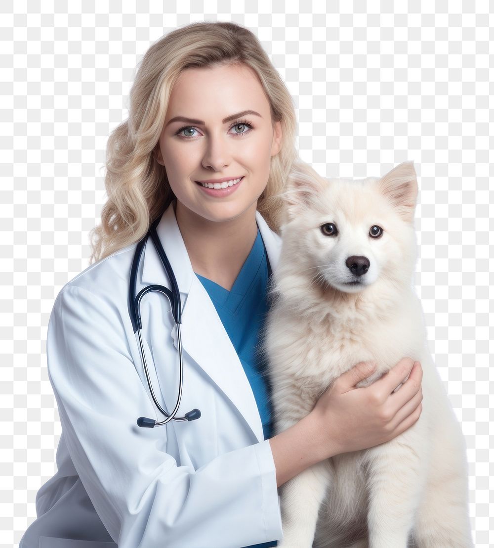 PNG Woman veterinarian mammal animal doctor. AI generated Image by rawpixel.