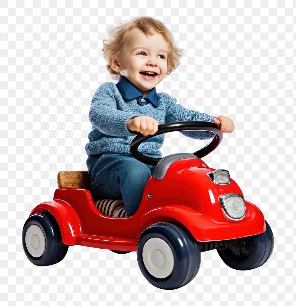 PNG Boy Driving Toy Car tricycle portrait vehicle. AI generated Image by rawpixel.