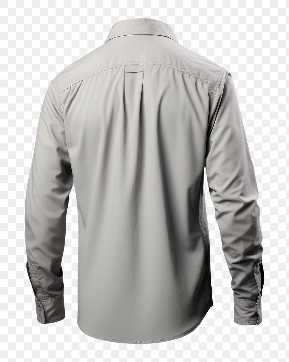 PNG Grey shirt sleeve blouse white background. AI generated Image by rawpixel.