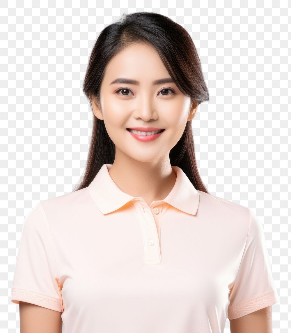 PNG  Woman wear polo shirt portrait blouse adult. AI generated Image by rawpixel.