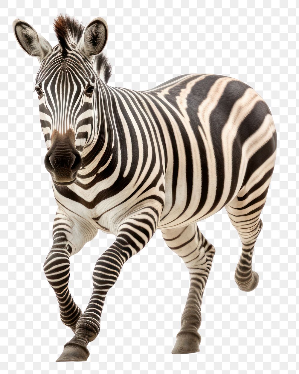 PNG Zebra running wildlife animal mammal. AI generated Image by rawpixel.