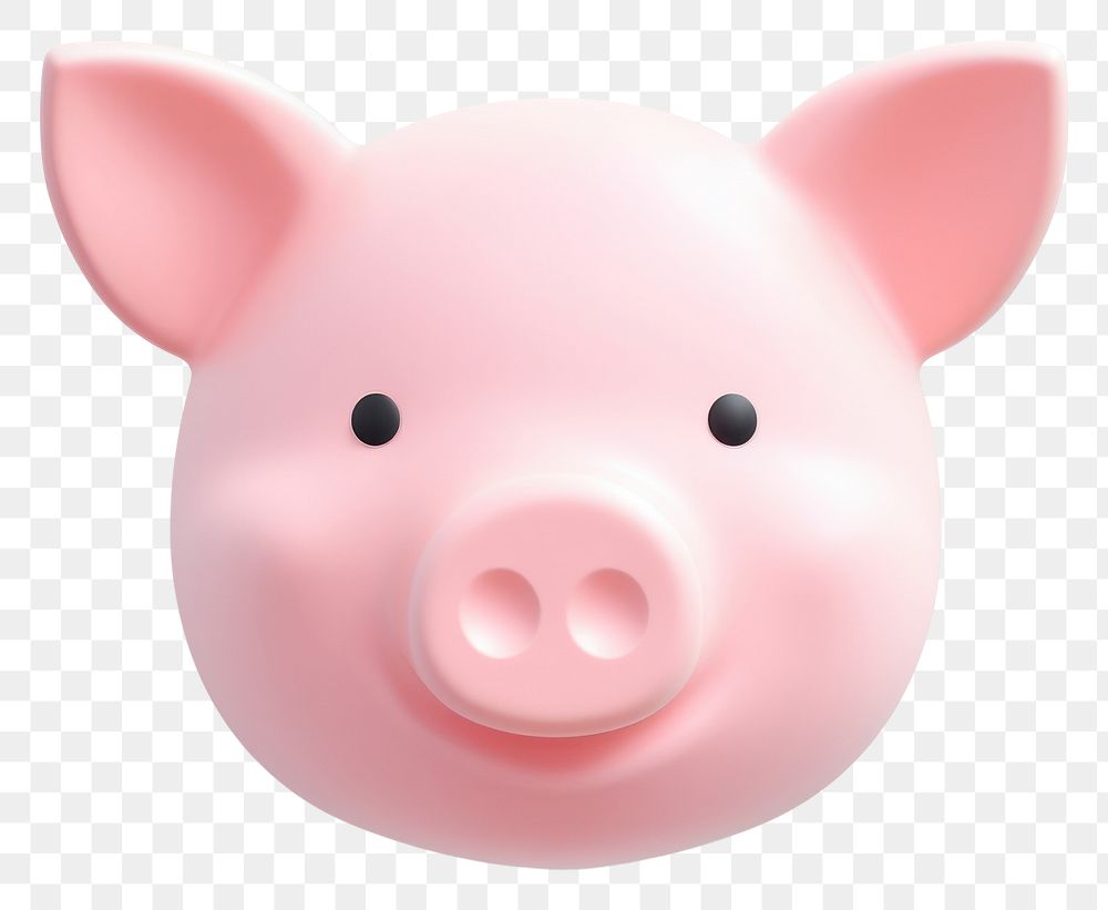 PNG  Pig emoji icon white background representation investment. AI generated Image by rawpixel.