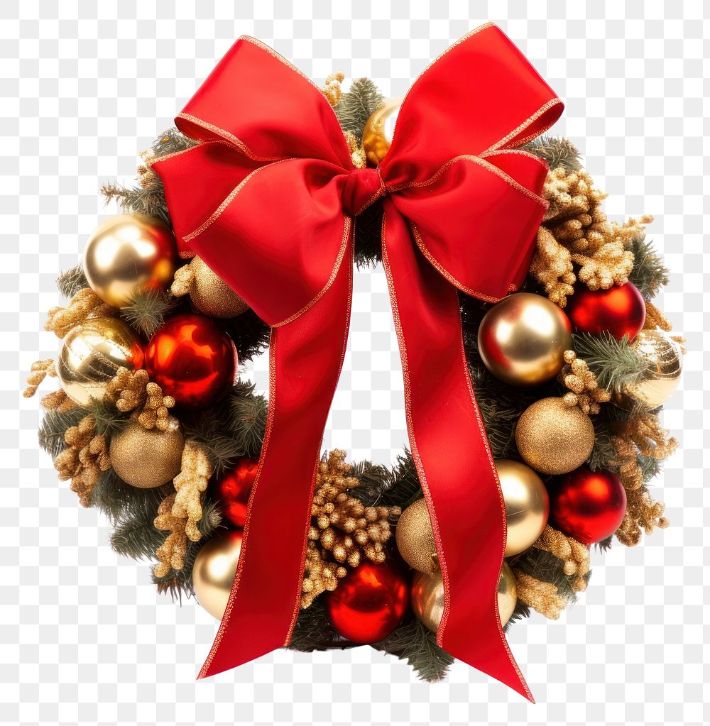 PNG Christmas Wreath christmas decoration wreath. AI generated Image by rawpixel.