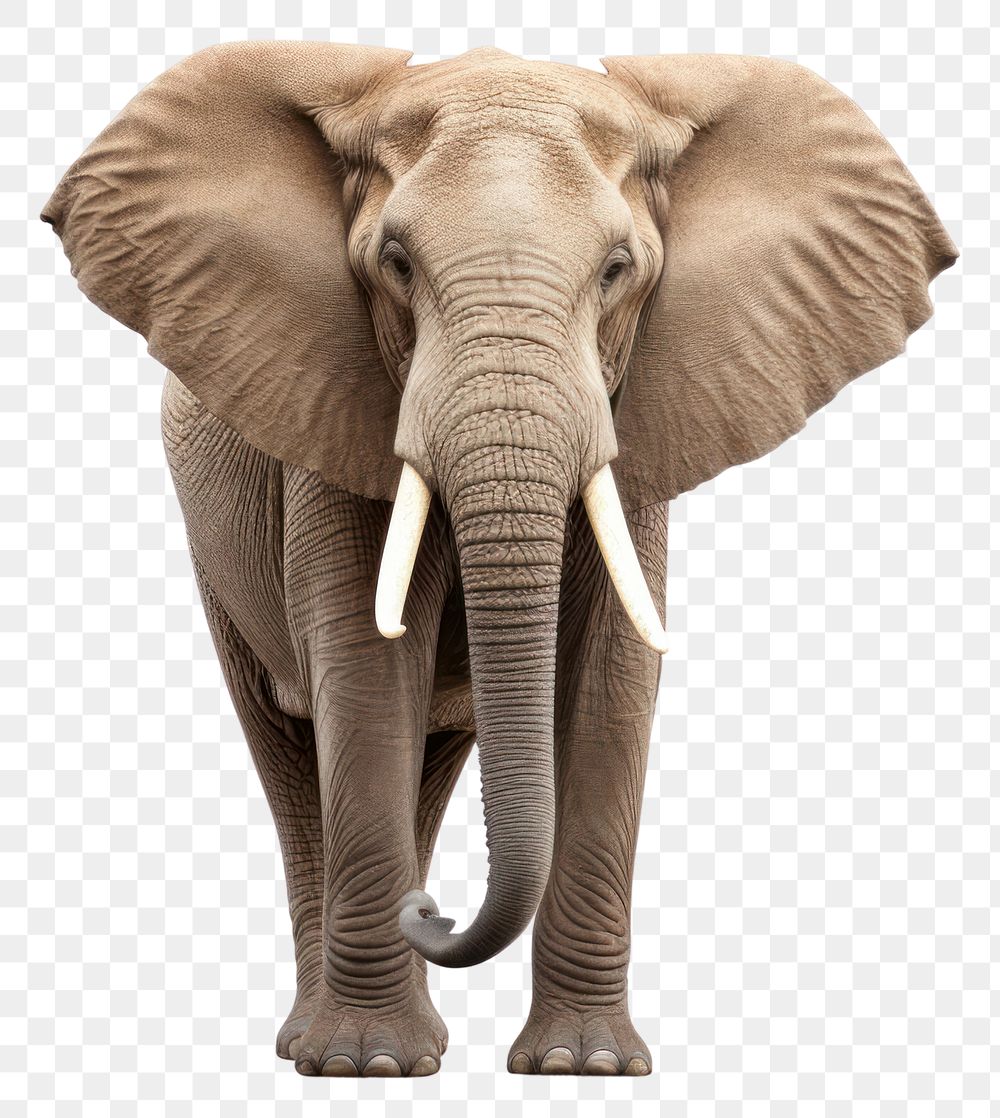 PNG African elephant wildlife animal mammal