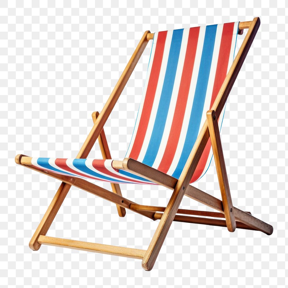 PNG Beach chair furniture white background relaxation. 