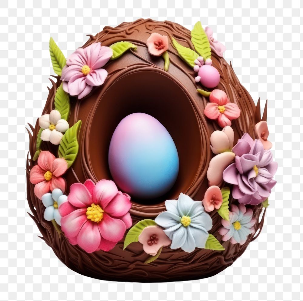 PNG Easter egg flower food white background. AI generated Image by rawpixel.