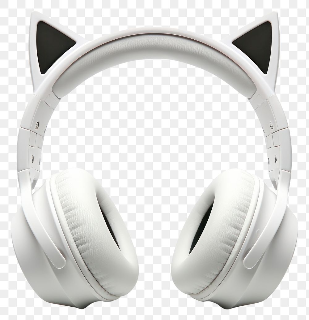 PNG Sound stereo headphone headphones headset white. AI generated Image by rawpixel.