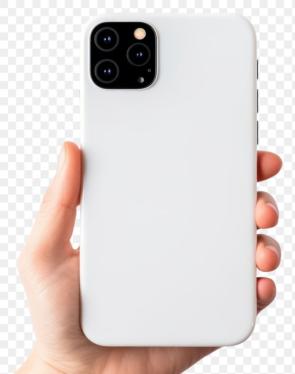 PNG  White case camera phone hand. AI generated Image by rawpixel.