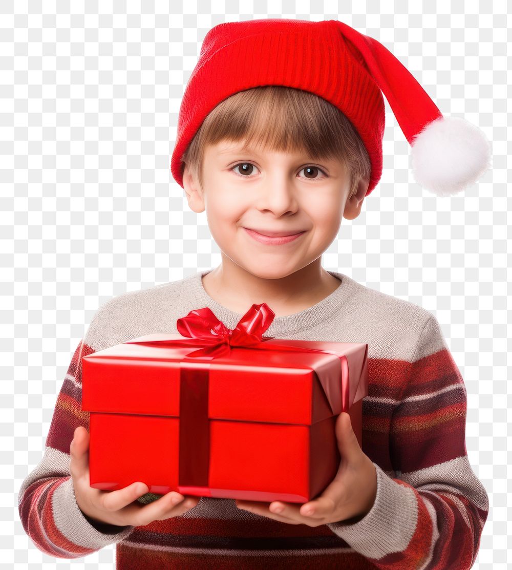 PNG Christmas gift box holding child kid. AI generated Image by rawpixel.