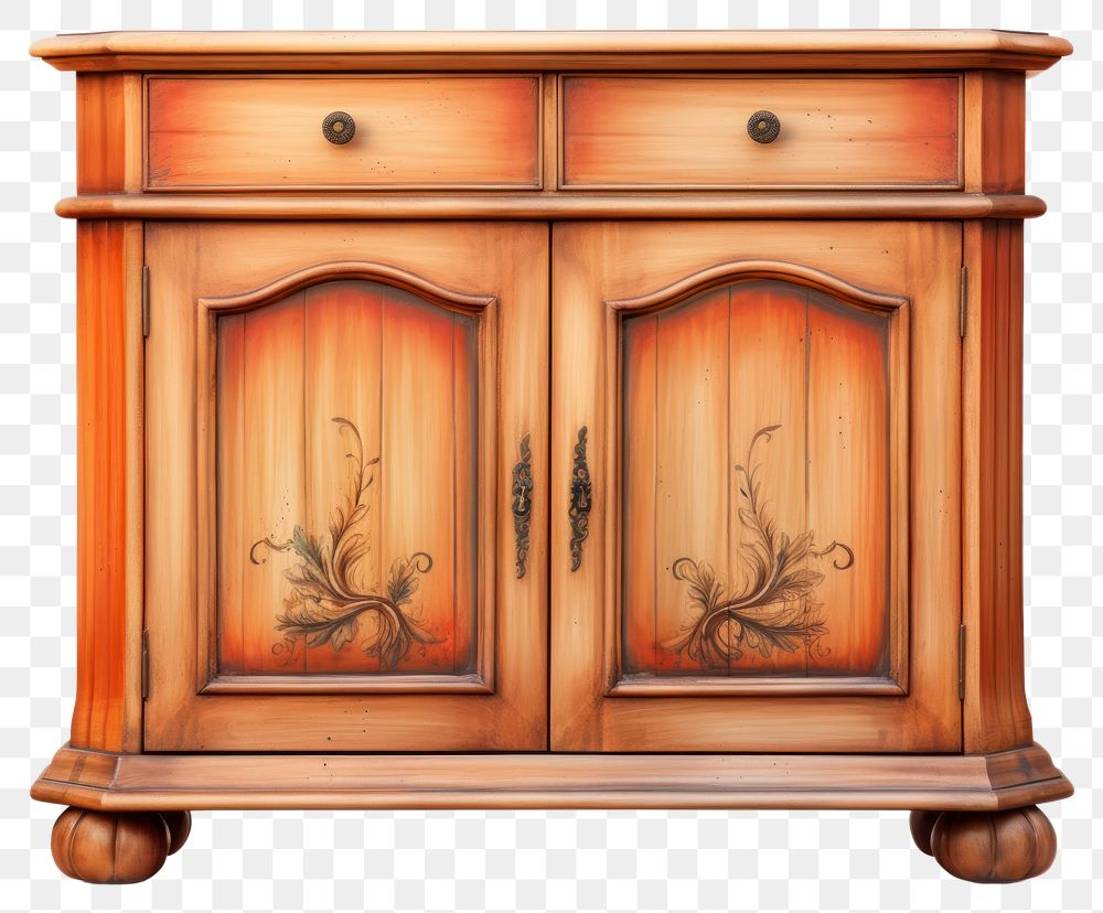 PNG Wooden cabinet sideboard furniture cupboard. AI generated Image by rawpixel.
