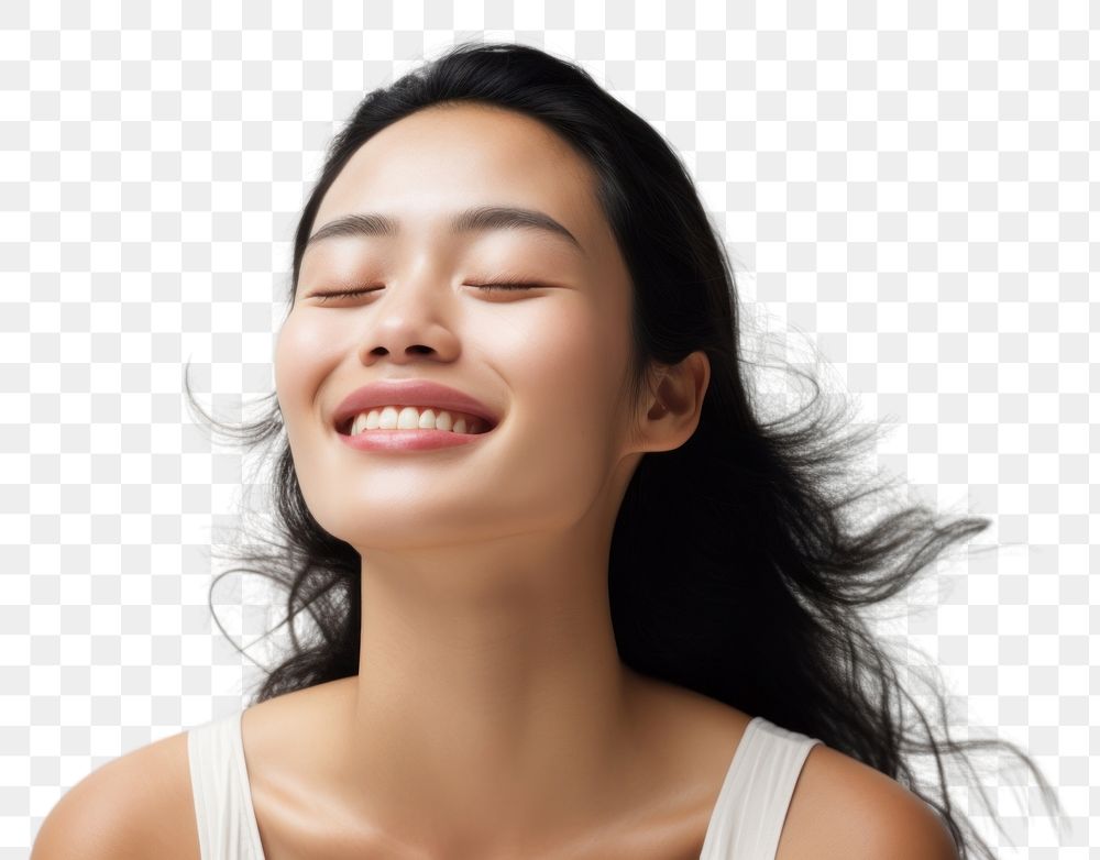 PNG Happily adult smile woman. AI generated Image by rawpixel.