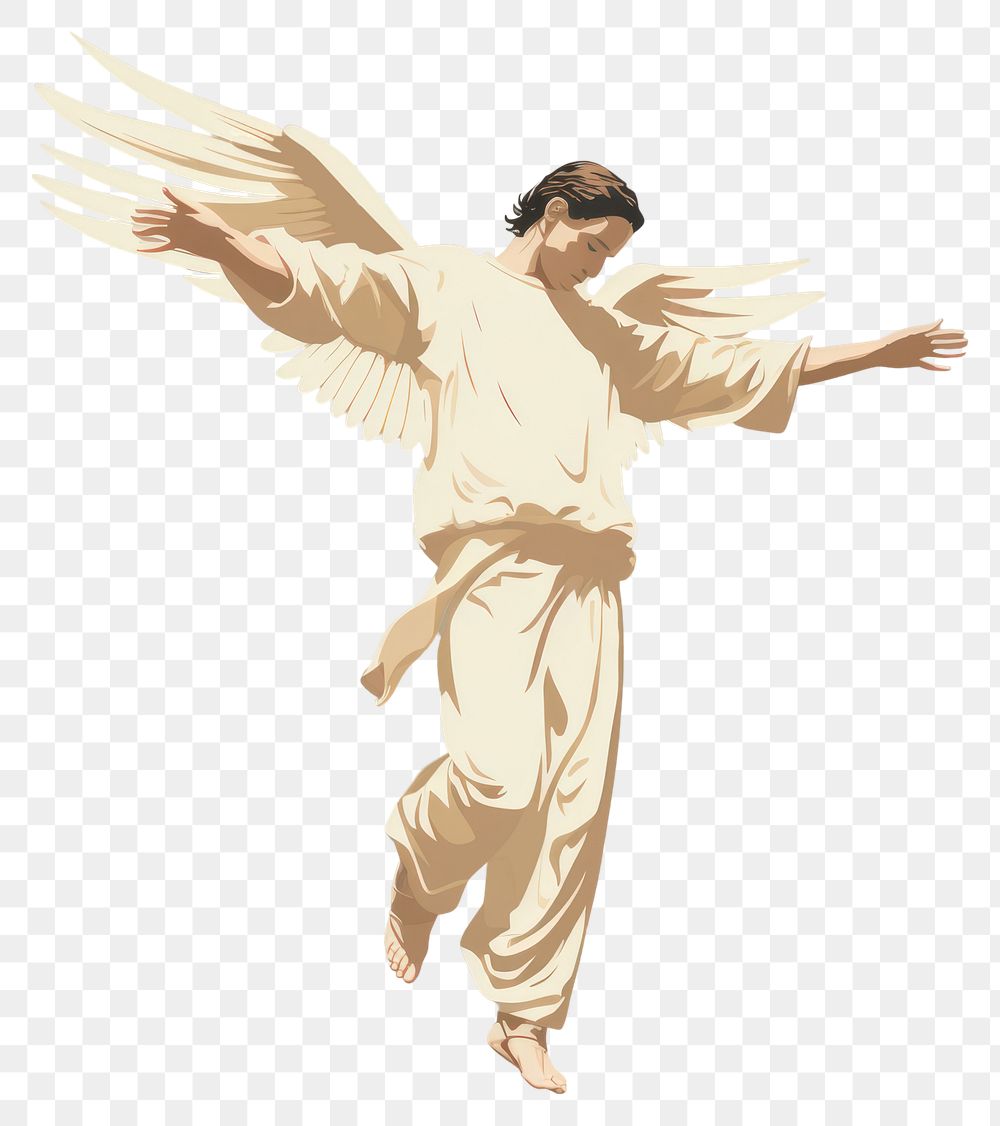 PNG A flying male Angel angel adult creativity. AI generated Image by rawpixel.