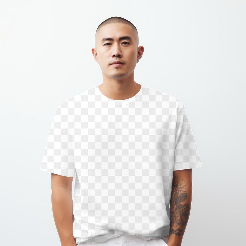 Streetwear shirt png, transparent mockup