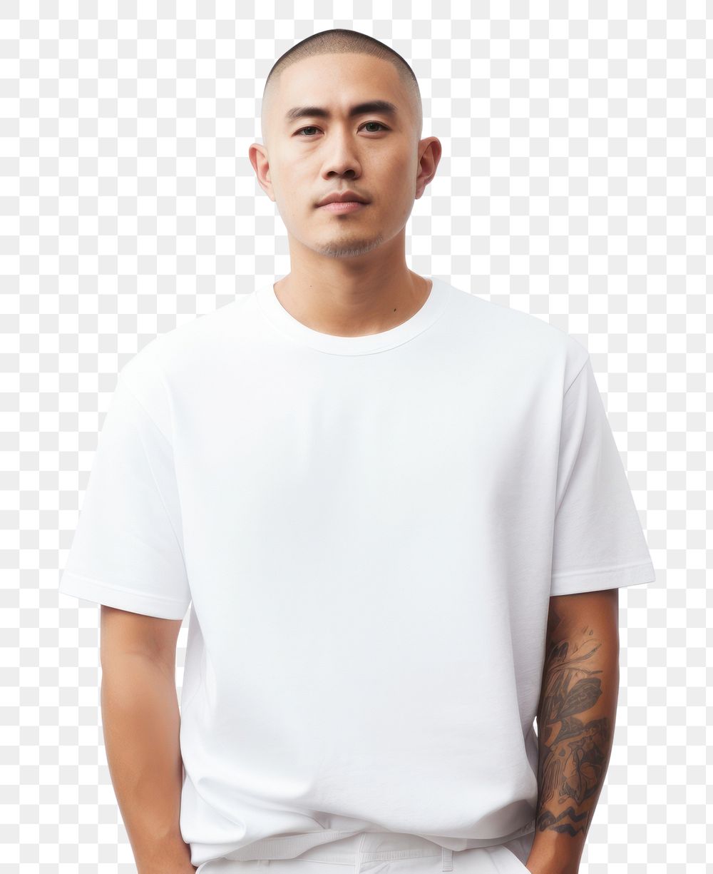 PNG T-shirt portrait sleeve adult. AI generated Image by rawpixel.