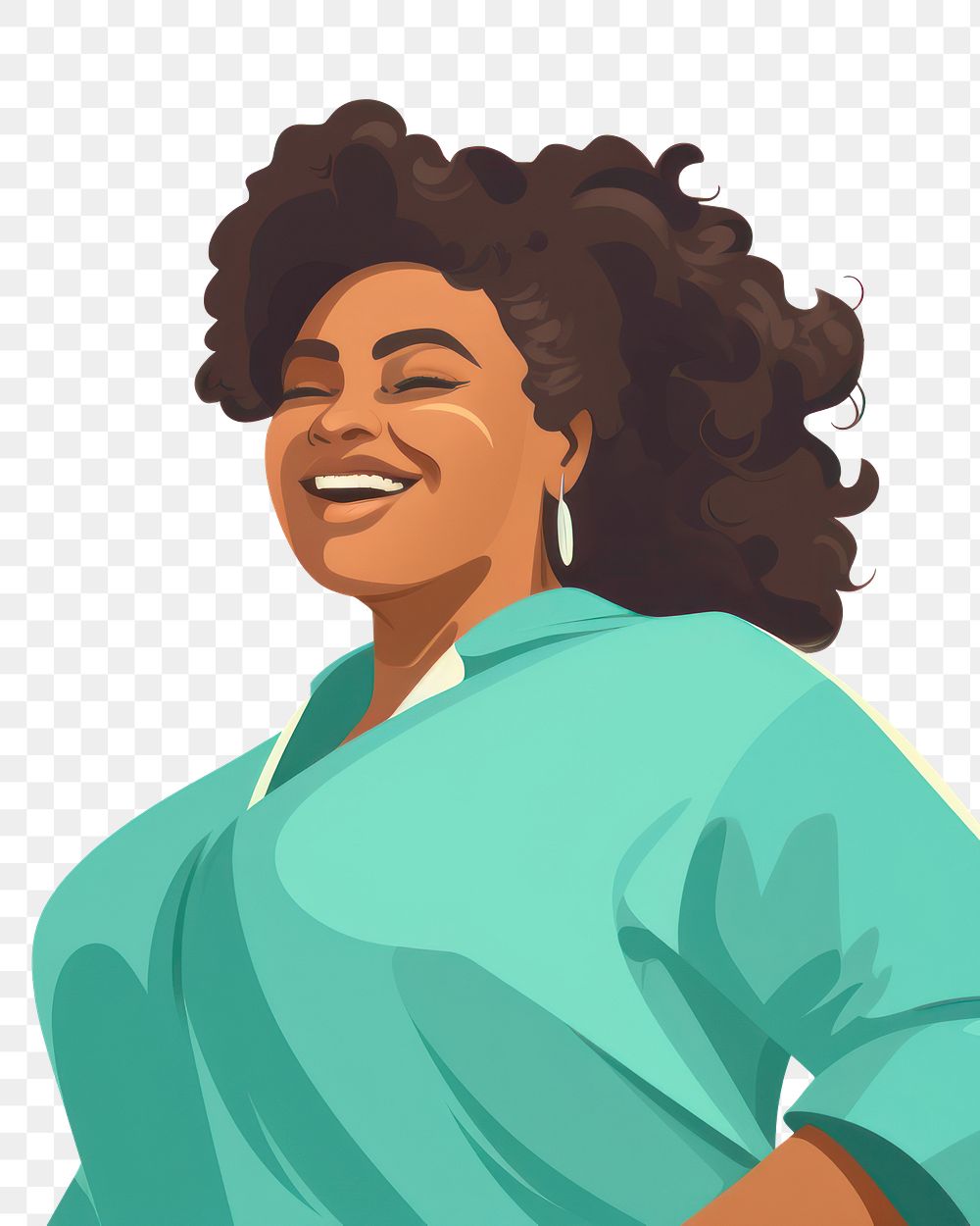 PNG Plus size female nurse smiling portrait adult smile. AI generated Image by rawpixel.