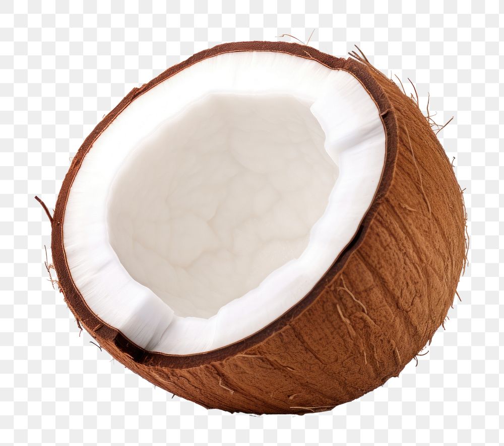 PNG Coconut white background eggshell produce. 