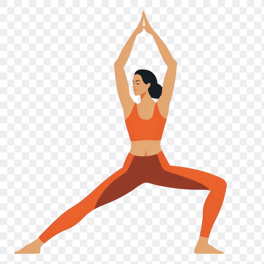 PNG Yoga sports white background concentration. AI generated Image by rawpixel.