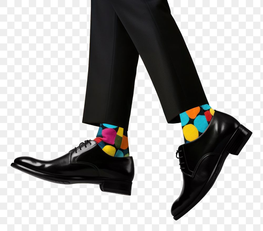 PNG Shoe footwear black sock. AI generated Image by rawpixel.