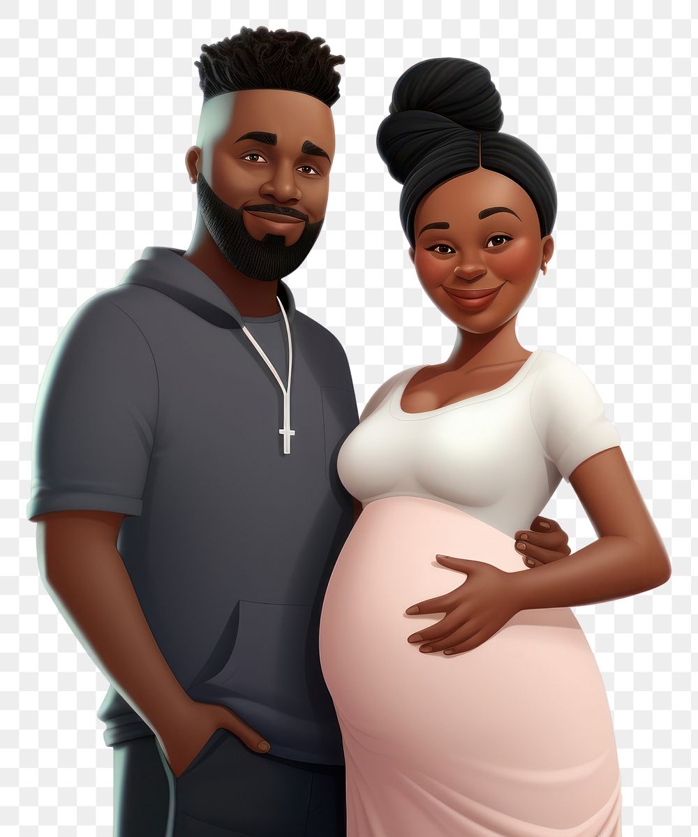 PNG Pregnant cartoon adult man. AI generated Image by rawpixel.