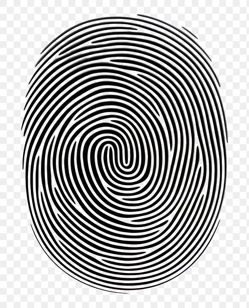 PNG Human fingerprint white background technology monochrome. 