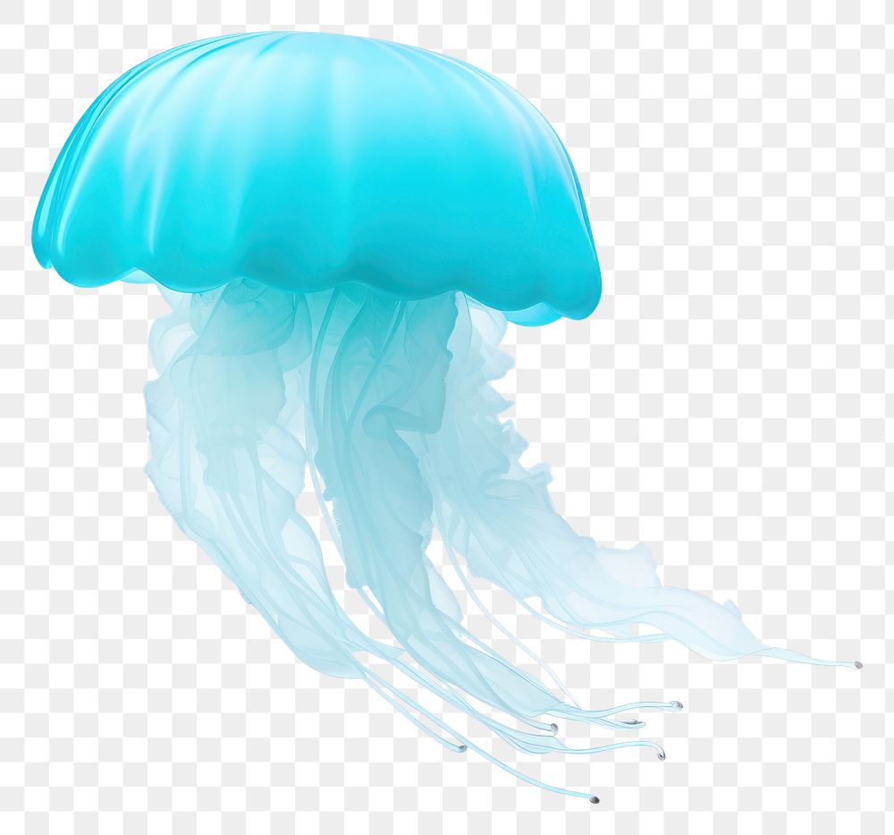 PNG Jellyfish white background invertebrate translucent. AI generated Image by rawpixel.