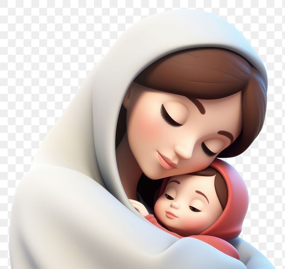 PNG Cartoon baby white background togetherness. AI generated Image by rawpixel.