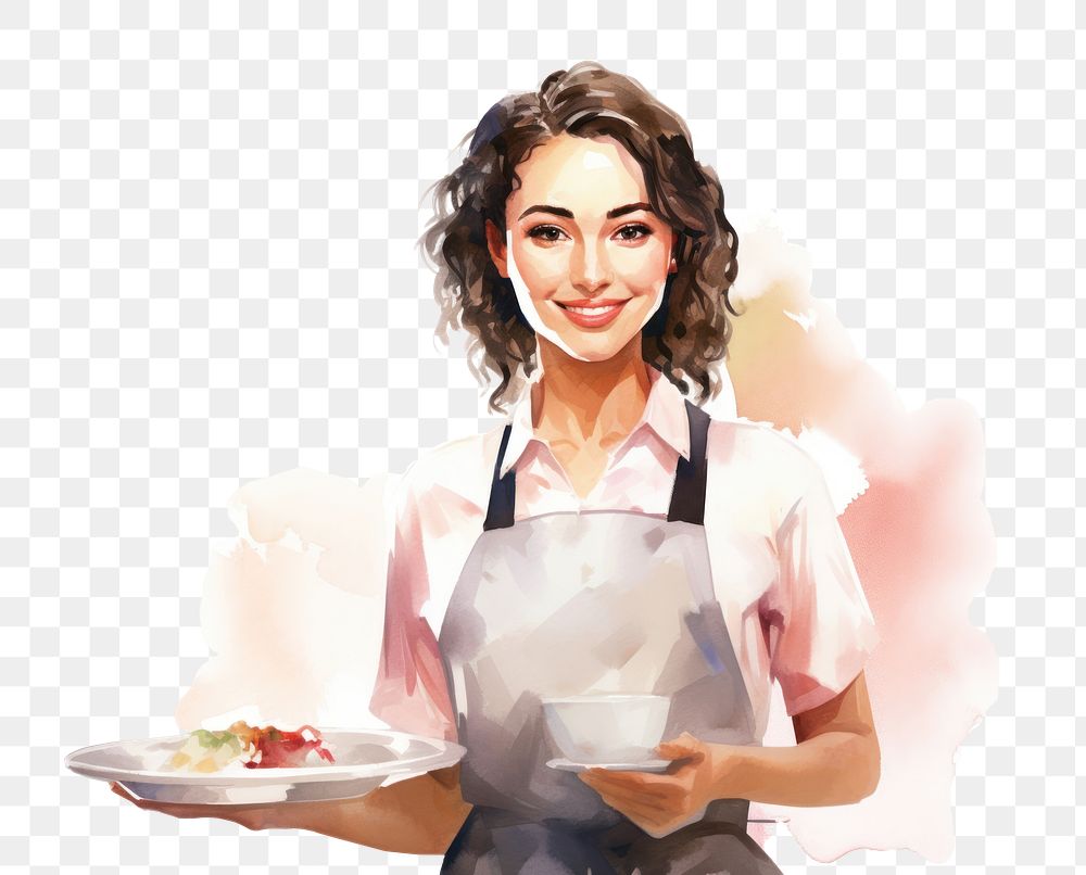 PNG Smiling female adult chef. AI generated Image by rawpixel.